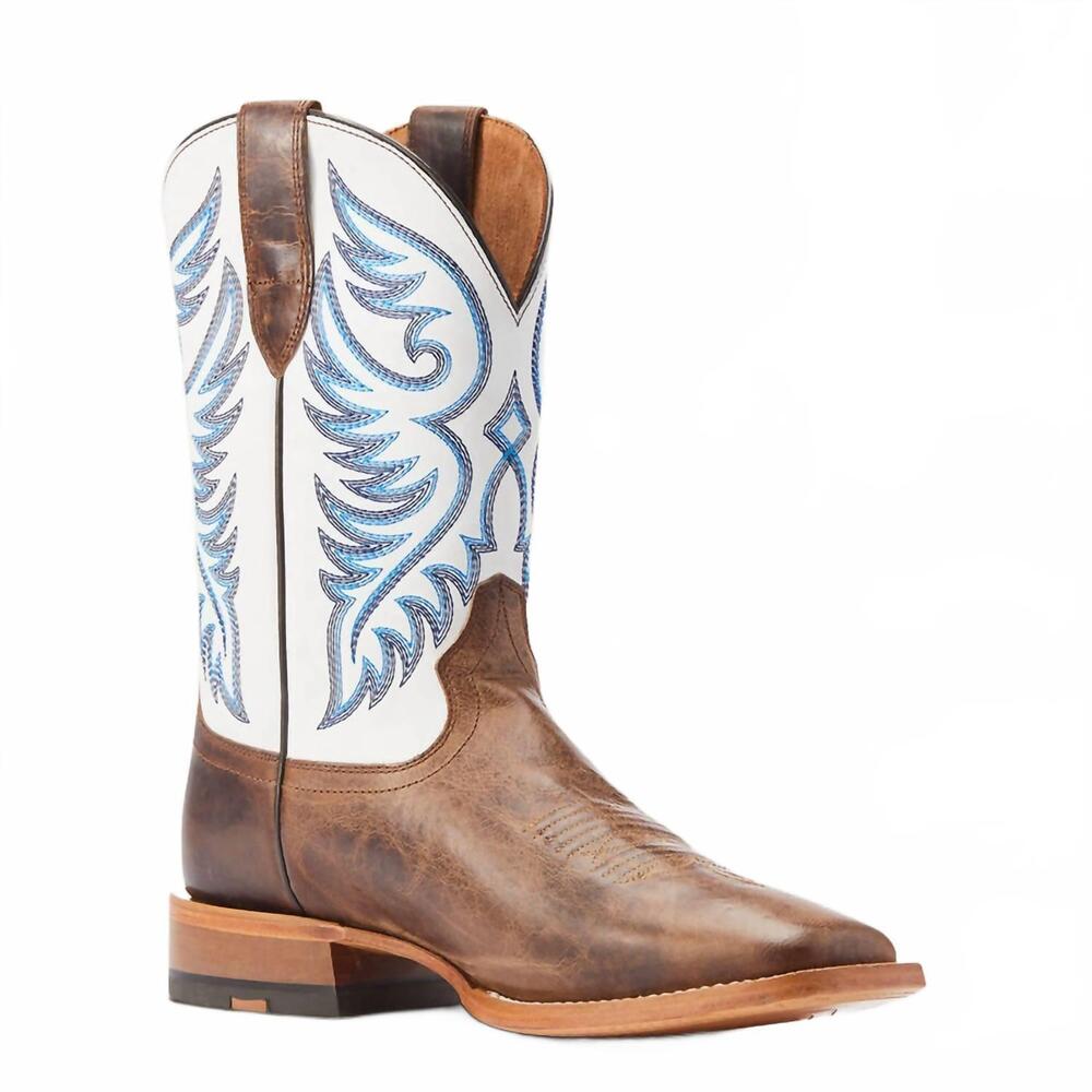 NEW ARIAT men's wiley western boot in pecan brown